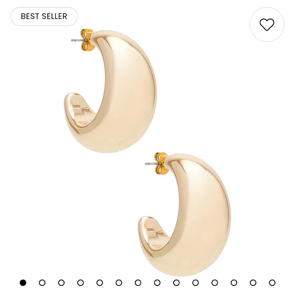 Shashi Tsuki Chunky Gold Hoop Earrings